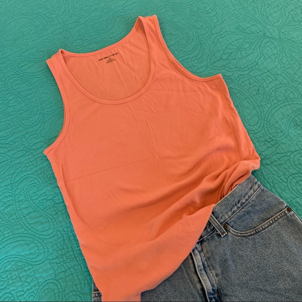 Melon Orange Cotton Tank Top